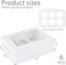 6 Count White Cupcake Boxes, 6 Sets Cupcake Carrier with Window Boxes Holding 36 Pastry Box for Birthday Holiday Party Bakery Supplies